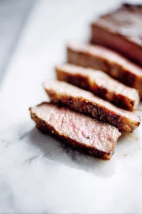 Let the steak rest before slicing