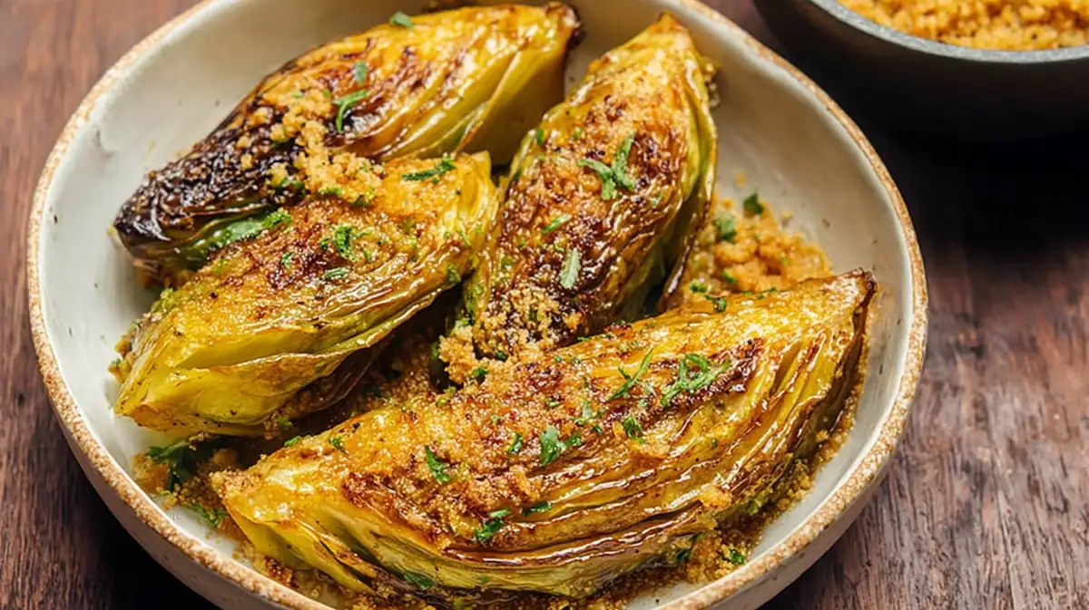 Miso-Butter Braised Cabbage Hearts