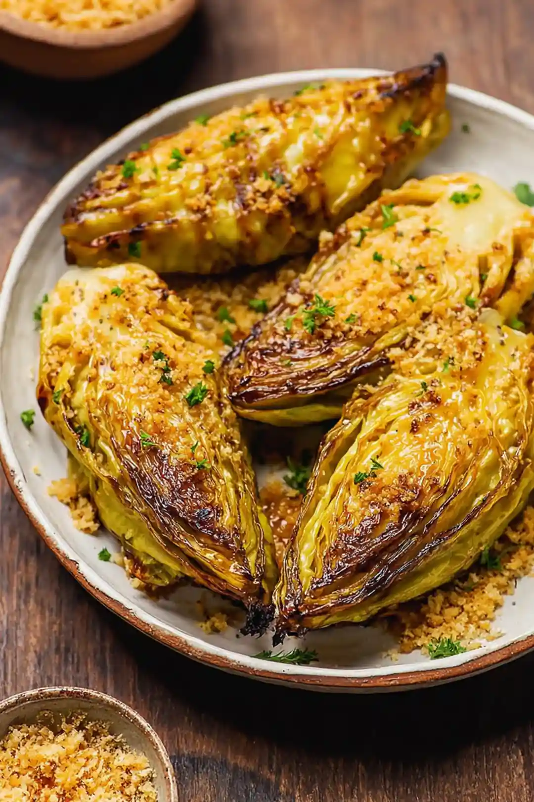 miso butter braised cabbage hearts