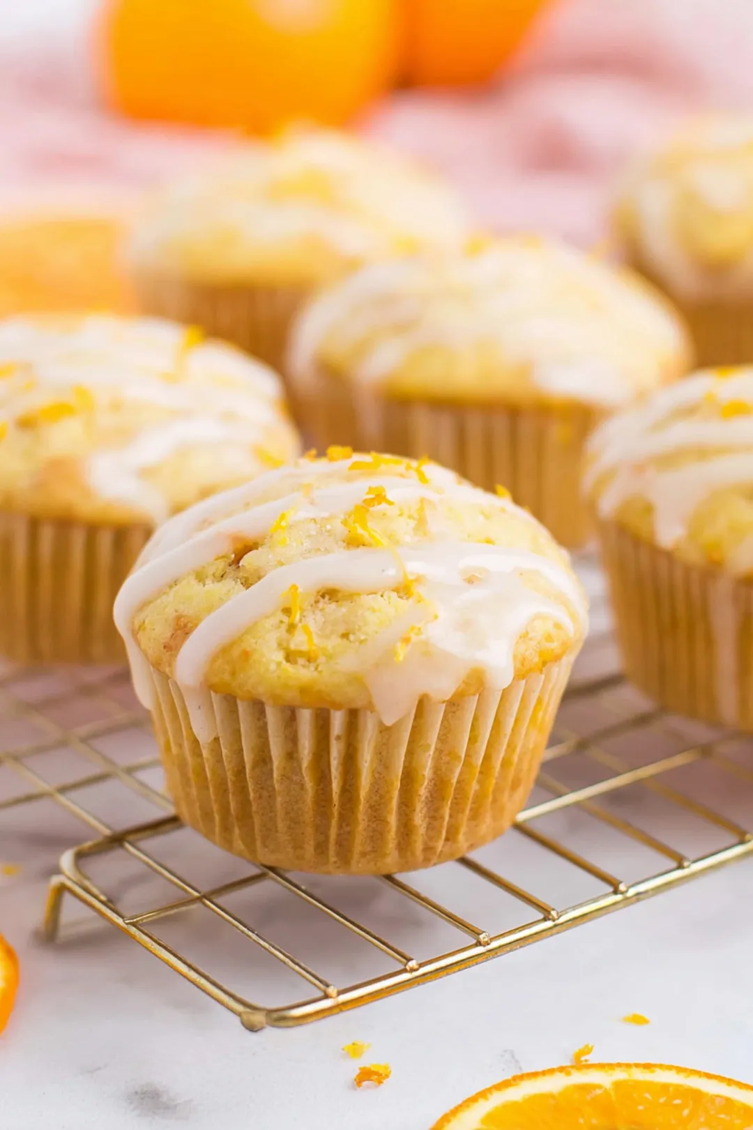 Orange Muffin with creamy glaze