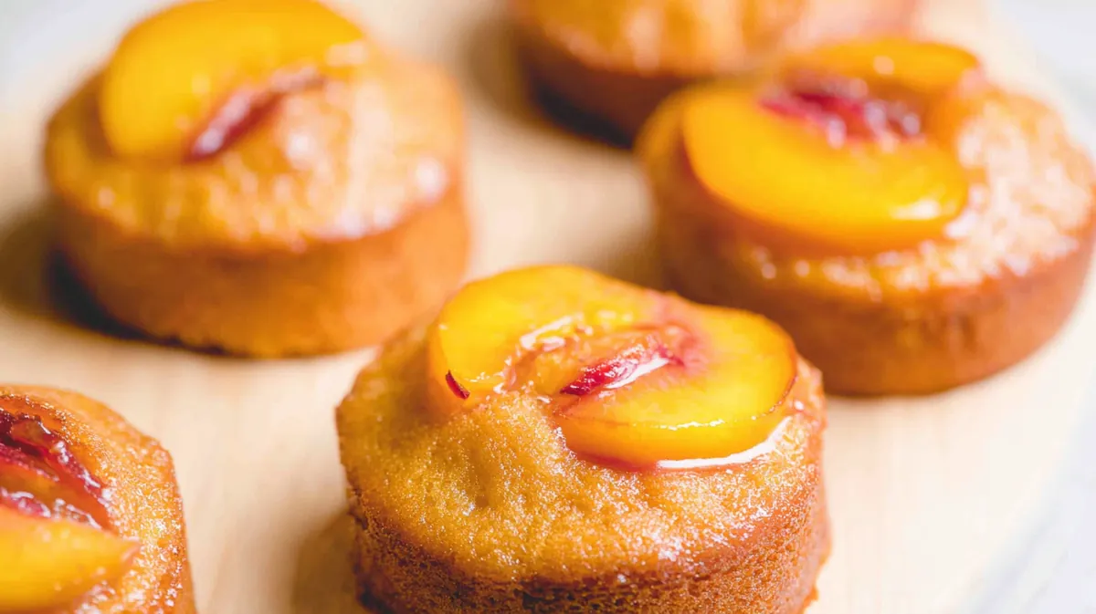 Peach Upside Down Cupcakes