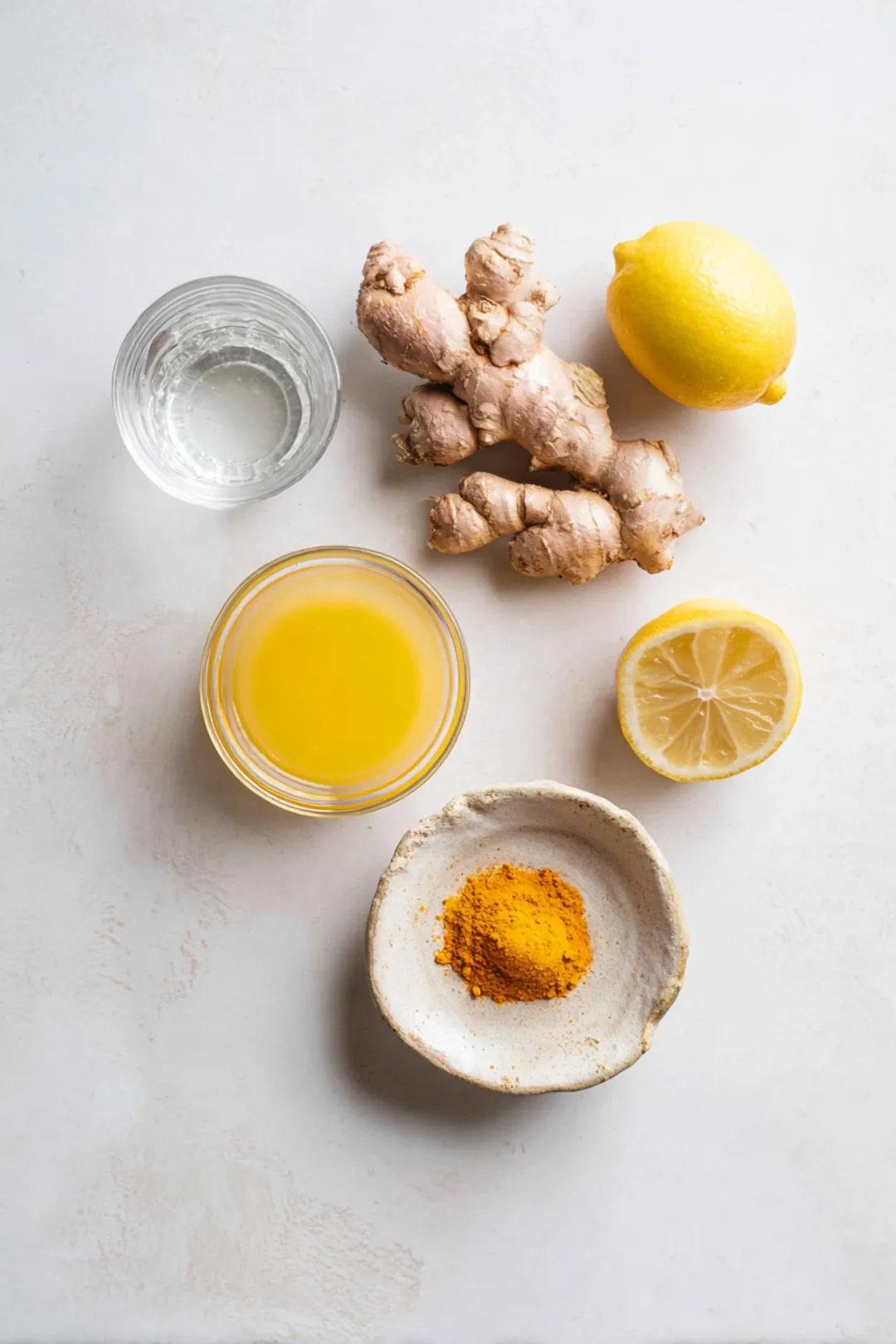Prebiotic Ginger Lemon Turmeric Shots - ingredients