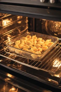 Preheat oven to 375°F (190°C) and cook jumbo pasta shells until al dente