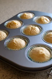 Preheat your oven to 350 degrees Fahrenheit and prepare a muffin tin by greasing it or using muffin liners