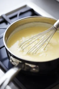 Prepare the custard filling while the dough rises