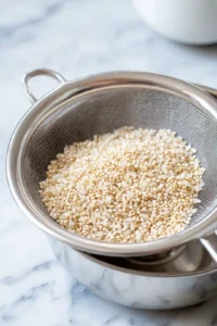 Rinse quinoa and cook it