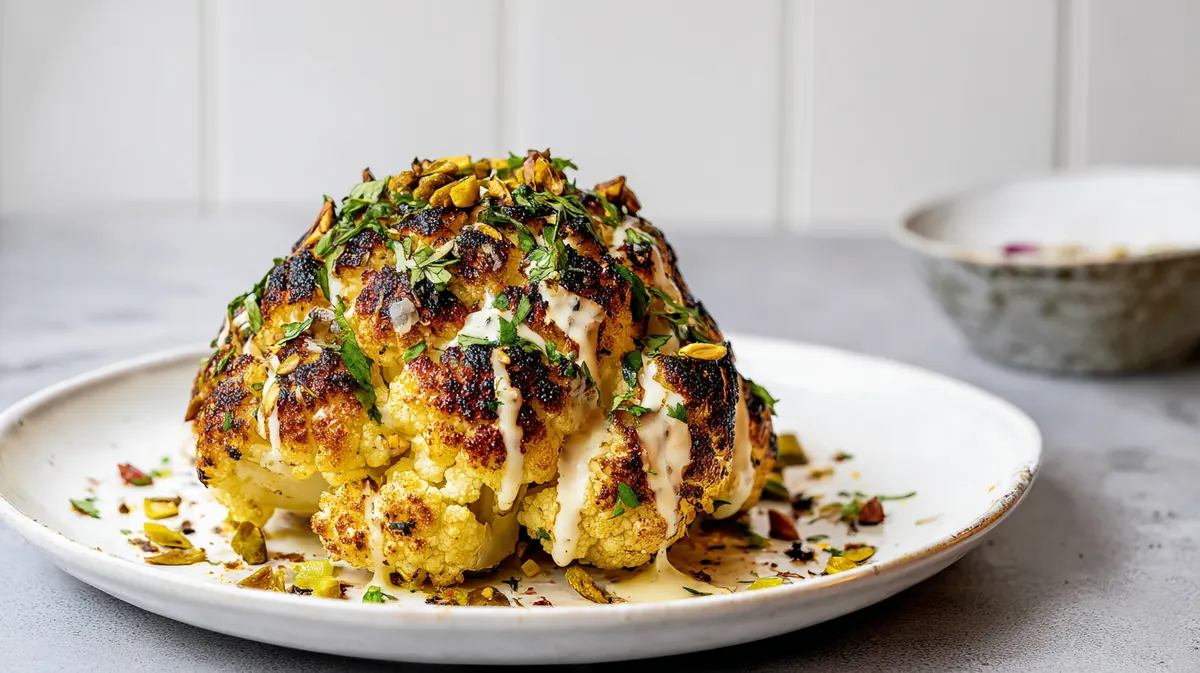 Roasted cauliflower with chicory root glaze