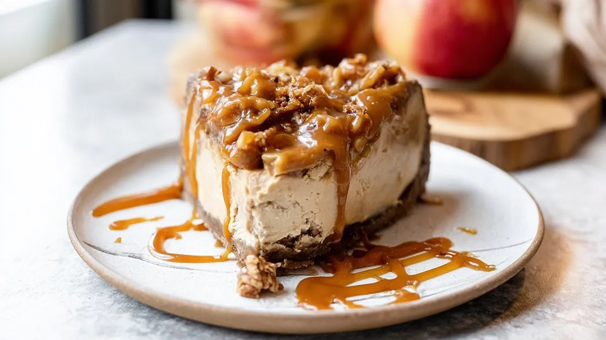 Salted Caramel Apple Pie Cheesecake