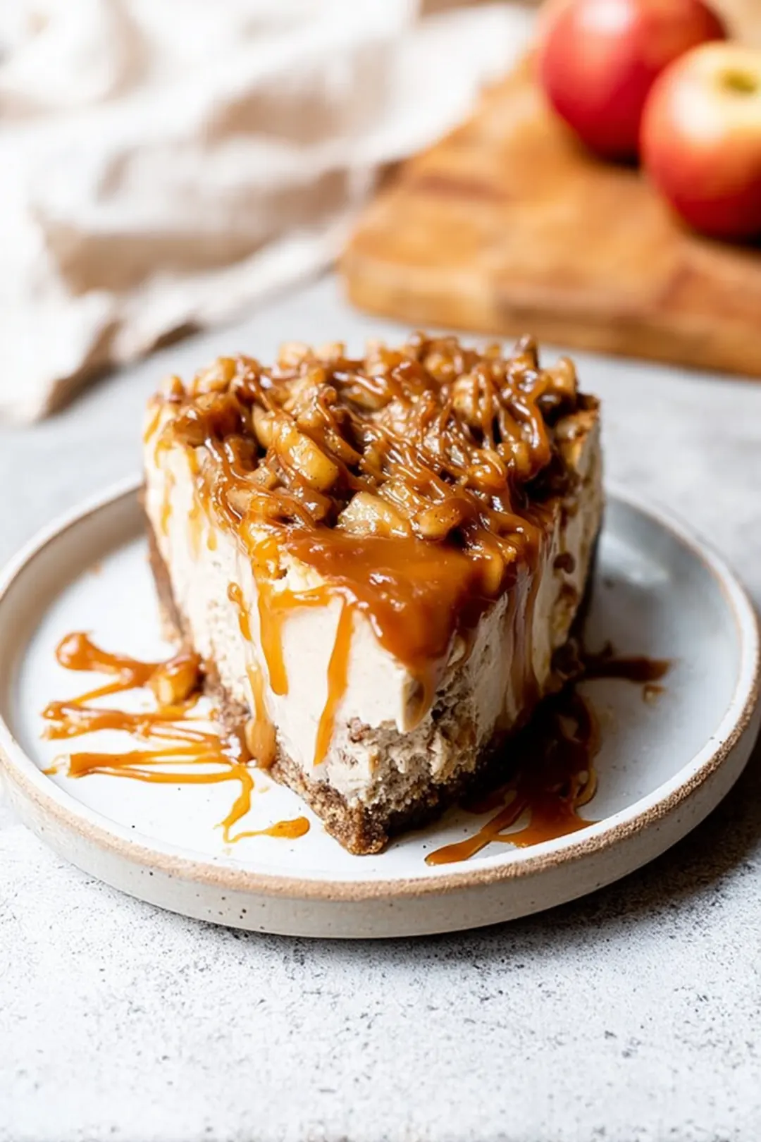 Salted Caramel Apple Pie Cheesecake