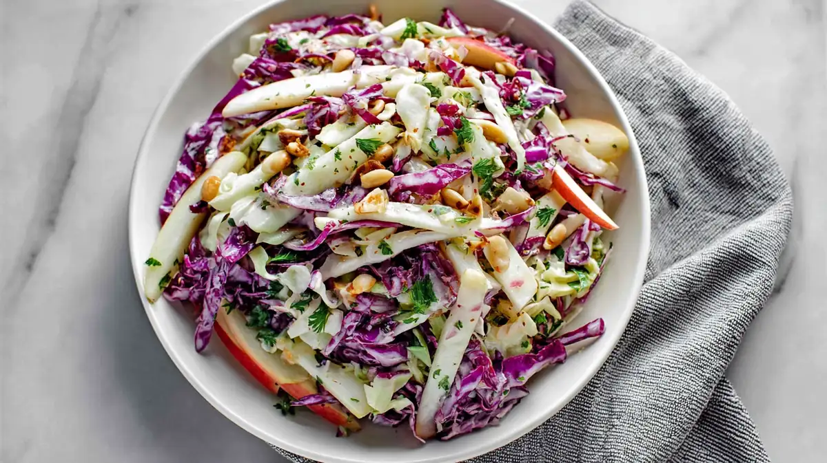 Savory Cabbage and Apple Slaw for Gut Health