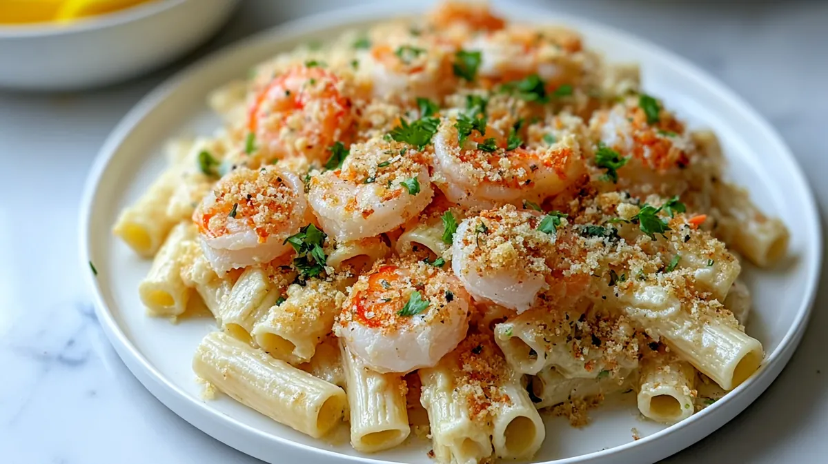 Shrimp Scampi Pasta Bake