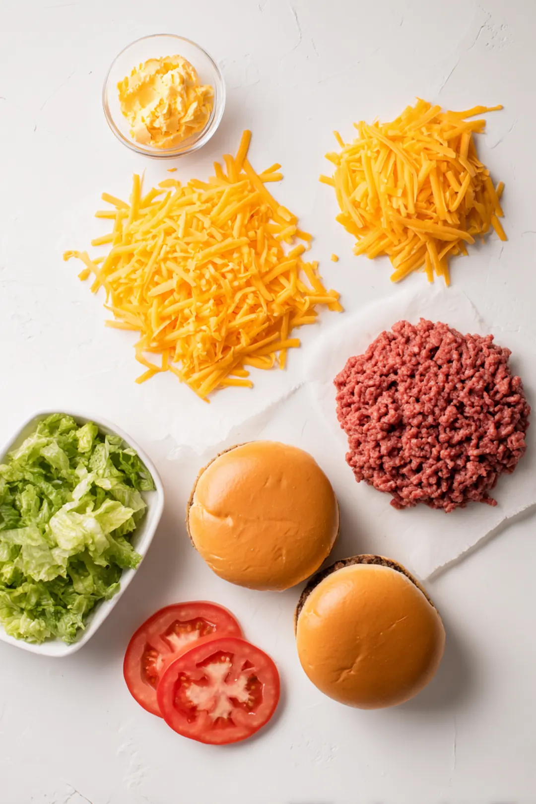 Sizzling Skillet Queso Burgers - ingredients