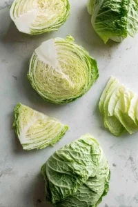 Slice the cabbage into thin pieces and rinse it well