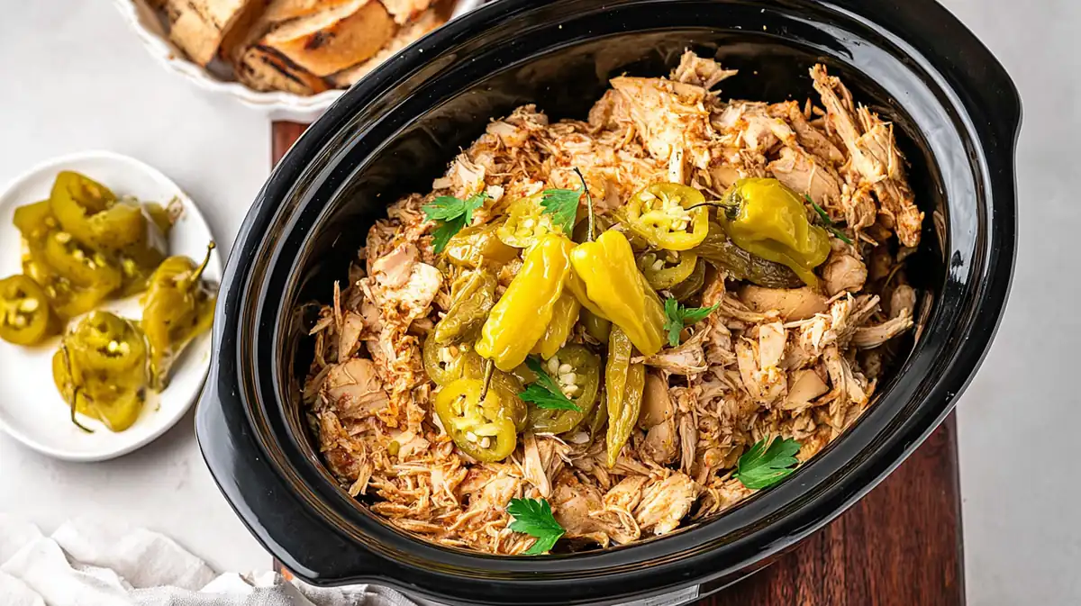 Slow-cooker mississippi style spice sauce chicken