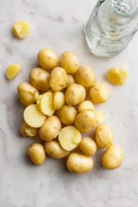 Smash the cooled potatoes gently