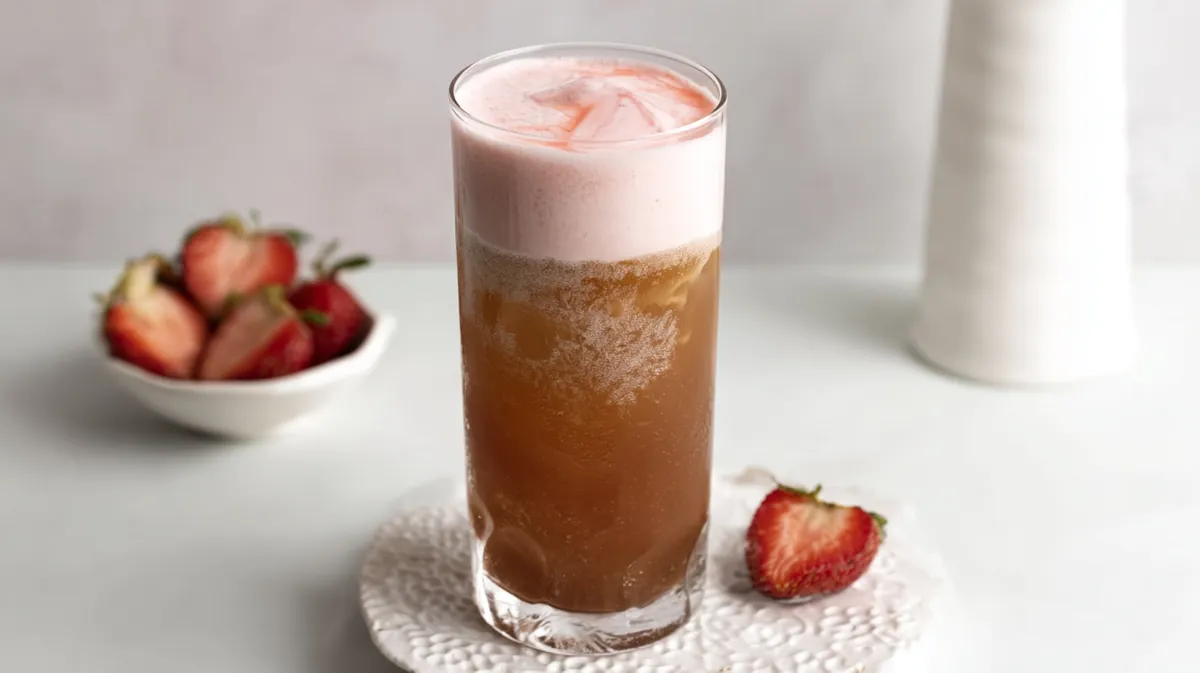 Strawberry Cold Foam Iced Coffee