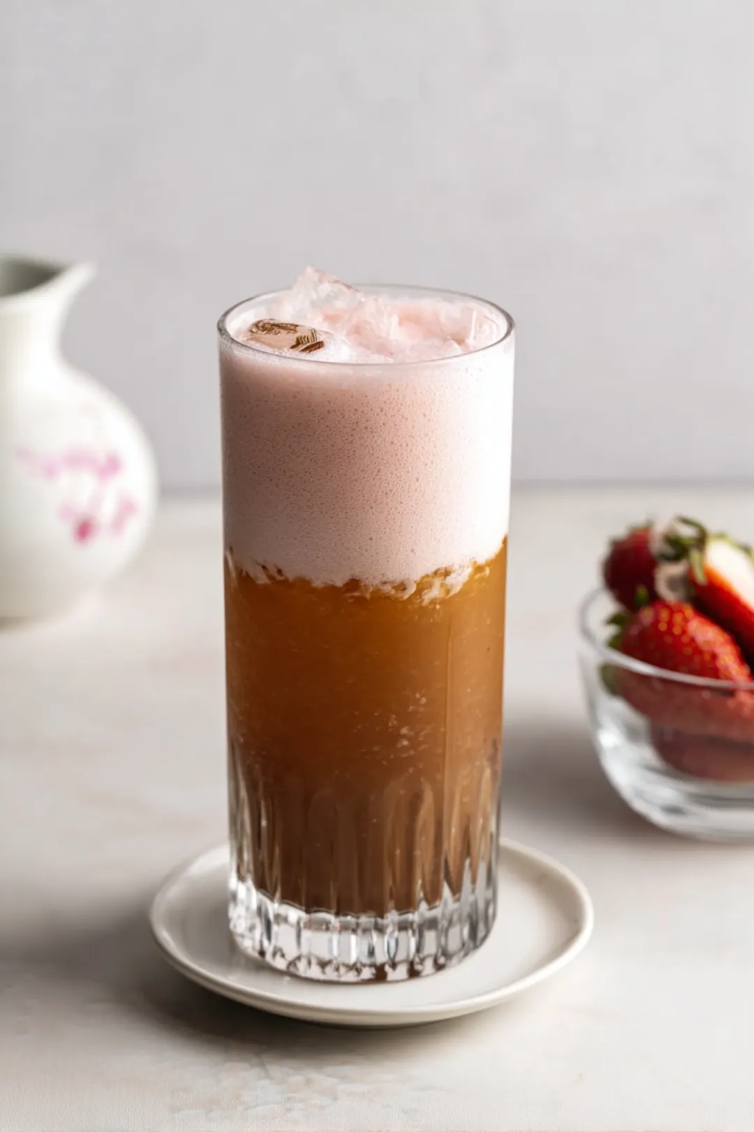 Strawberry Cold Foam Iced Coffee