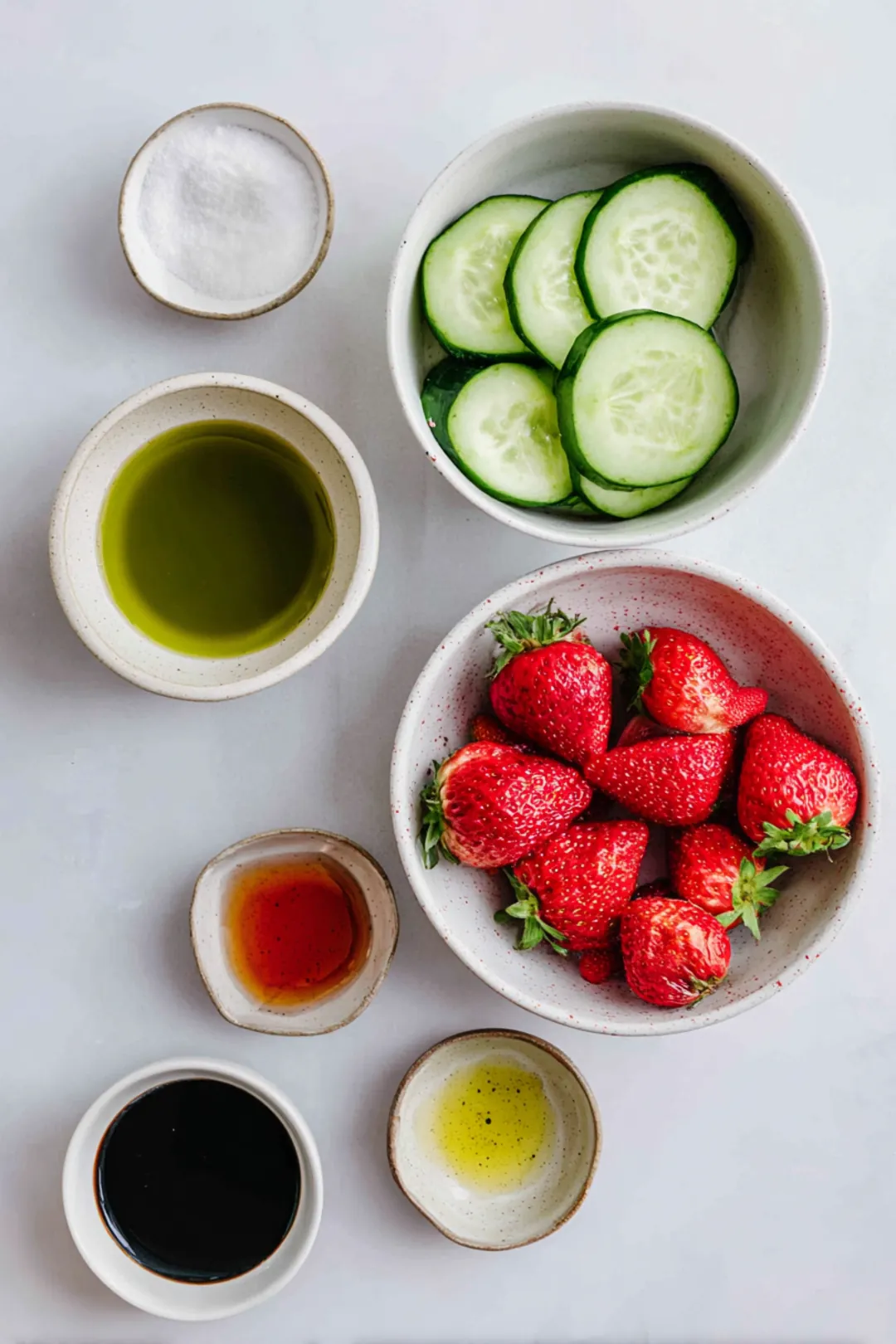 Strawberry Cucumber Salad - ingredients