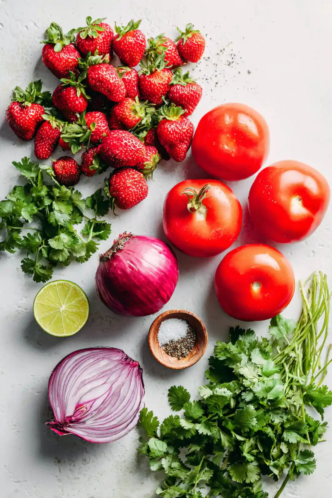 Strawberry Tomato Salsa - ingredients