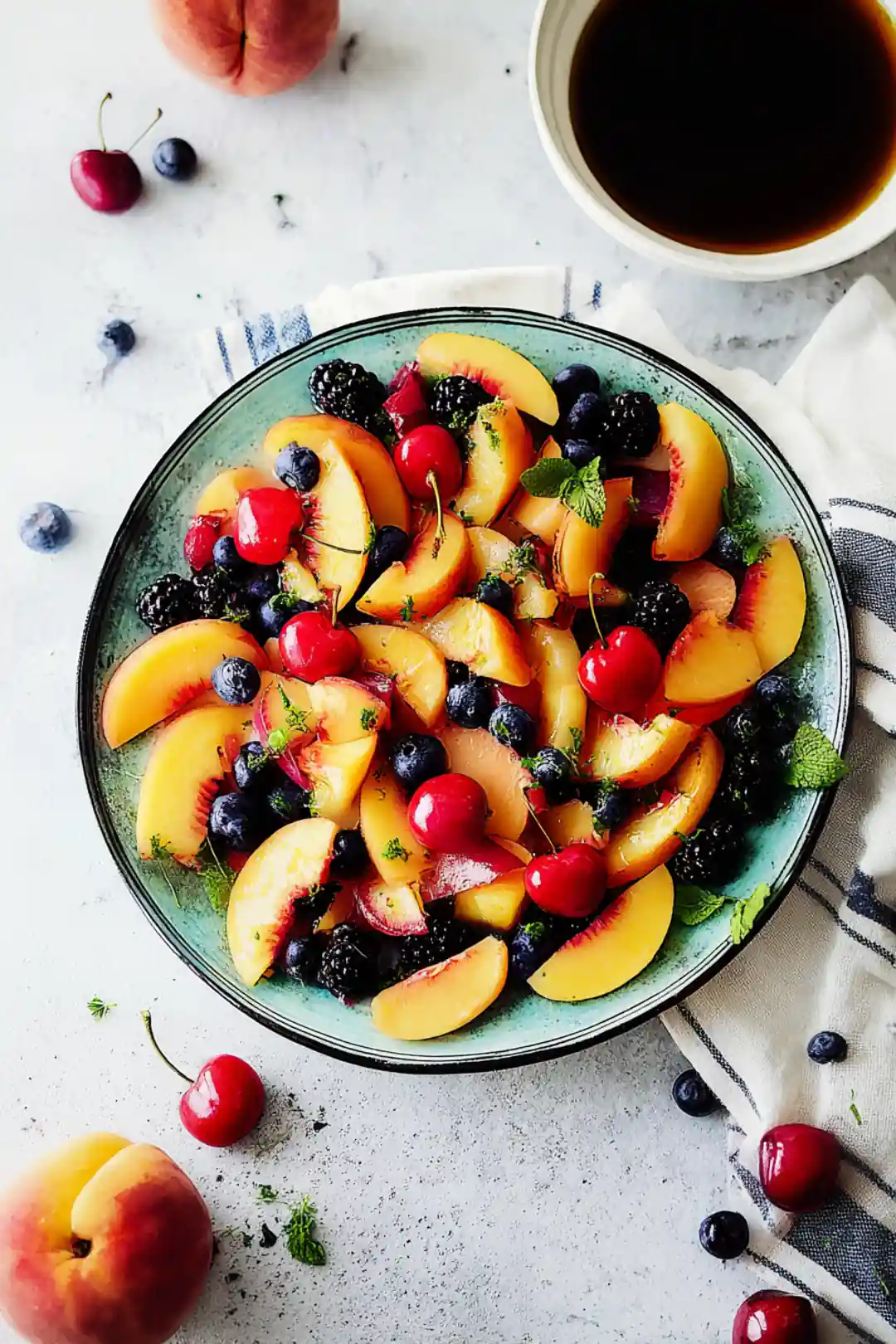 Summer Peach Fruit Salad