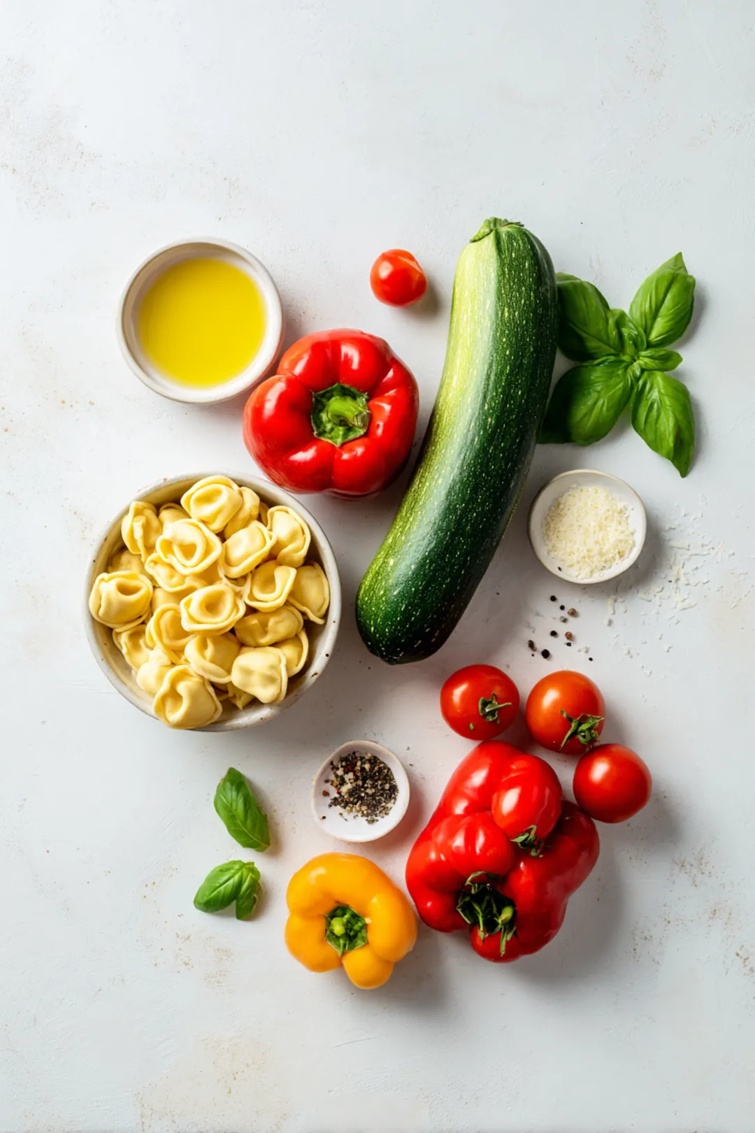 Tortellini with summer veggies - ingredients