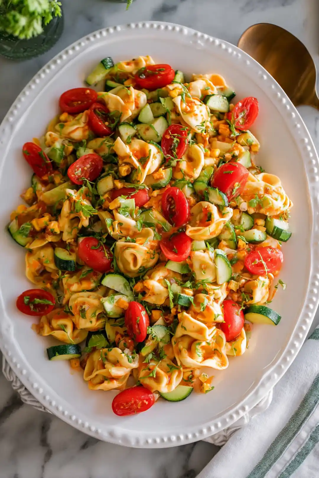 Tortellini with summer veggies